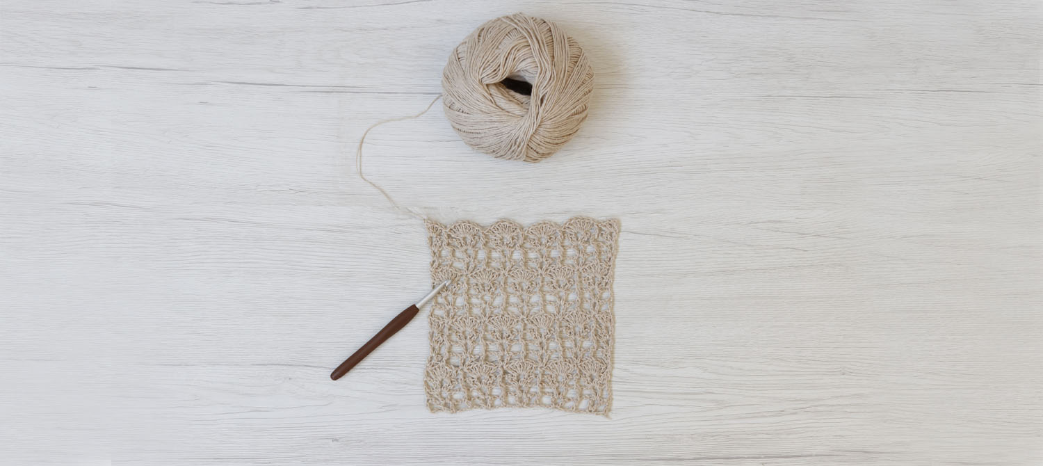 Come realizzare il punto spighe in fila all’uncinetto